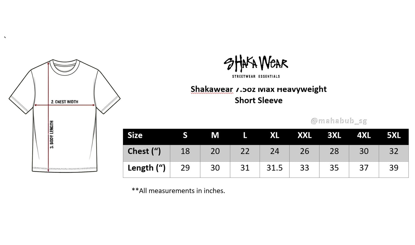 Shaka Wear Max Heavyweight 7.5oz Short Sleeve Tee