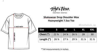 Shaka Wear Drop Shoulder Max Heavyweight 7.5oz Tee